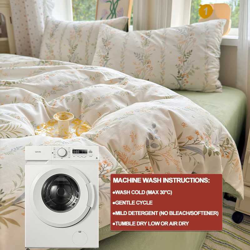 Bedding Set Duvet Cover Set 1 Duvet Cover Cotton A-Side Flannel B-Side 2 Pillowcases - Double Comfort for Daily Use H260327