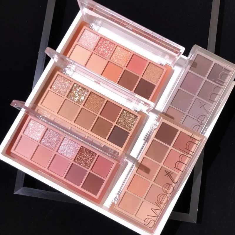 10 Color Eyeshadow Palette Matte Pearl Fine Shining Pumpkin Tea Milk Earth Color Eye Shadow Tray Makeup Pigment Korean Cosmetics H260327