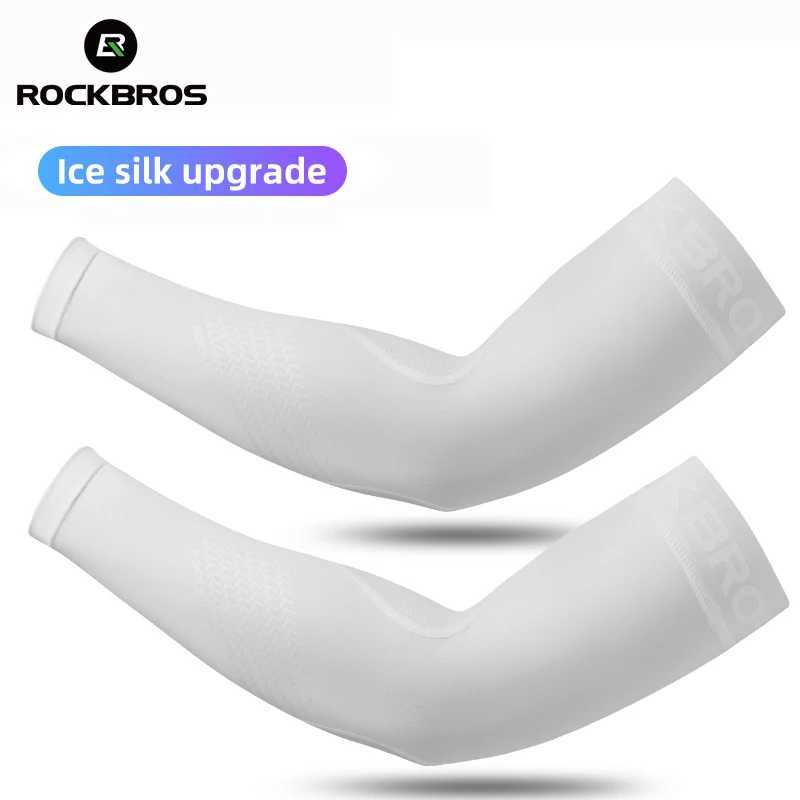 ROCKBROS Ice Fabric Running Camping Arm Warmers Basketball Sleeve Running Arm Sleeve Cycling Sleeves Summer Sports Safety Gear D260326