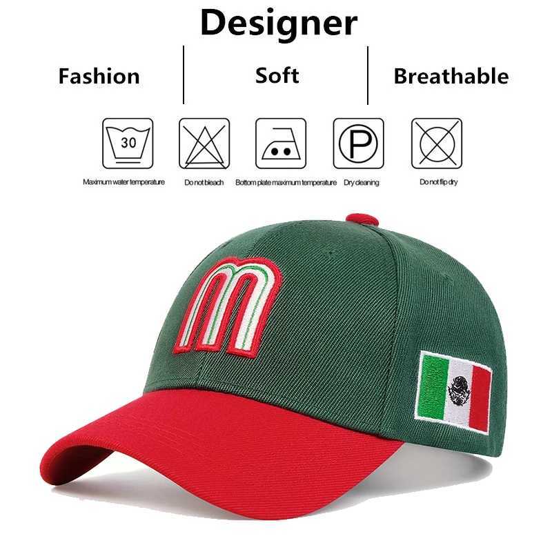 Unisex M Letter Embroidery Baseball Caps Spring Autumn Outdoor Adjustable Casual Hats Sunscreen Hat n05 M260327