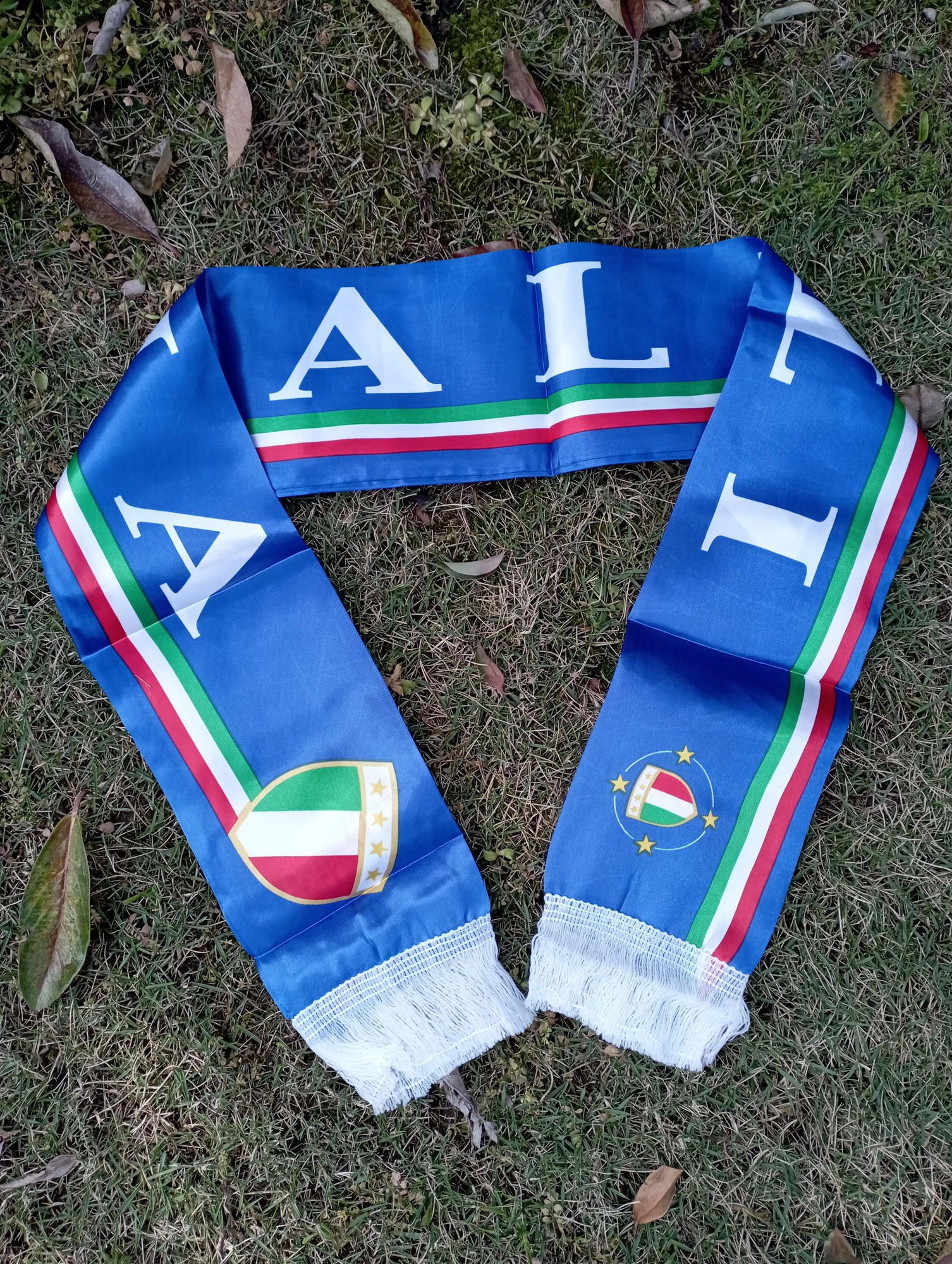 Aerlxemrbrae 13140cm Italy scarfdouble printed Italia flag Stain Football Soccer Italian National Flag Scarf sport 260325
