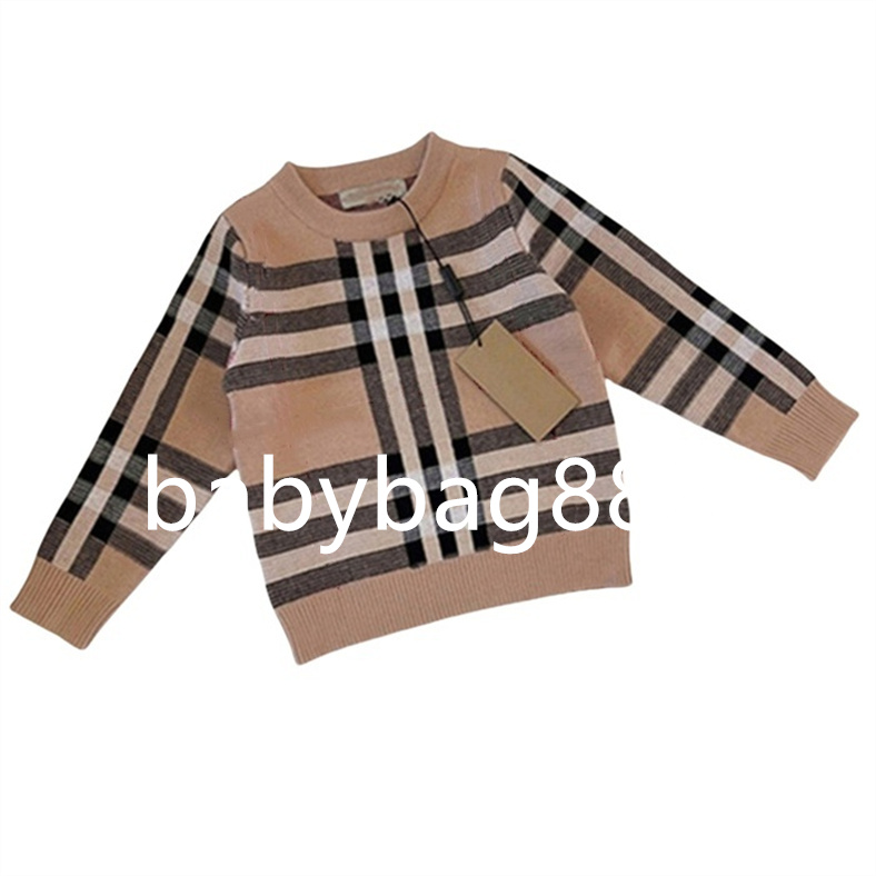 New kids sweater designer girls and boys hooded pullover sweater for autumn and winter round neck classic children's knit sweater size 90-160cm SS2