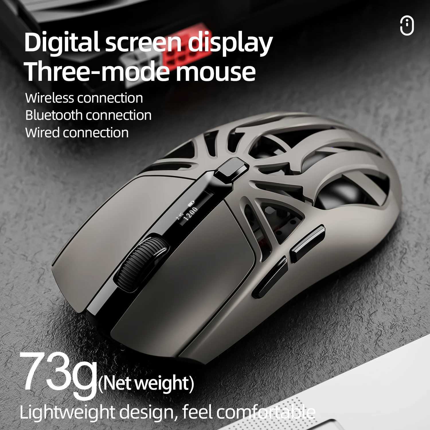 SmailWolf RS8 Bluetooth wireless 24g gaming mouse triple-mode lightweight e-sports gaming 1K return rate 10000DPI computer D260327