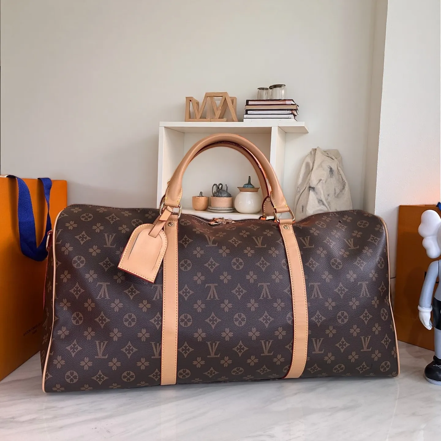 Designers duffel bags luxury men women travel bags leather large capacity holdall carry on luggage overnight weekender bag Handbag