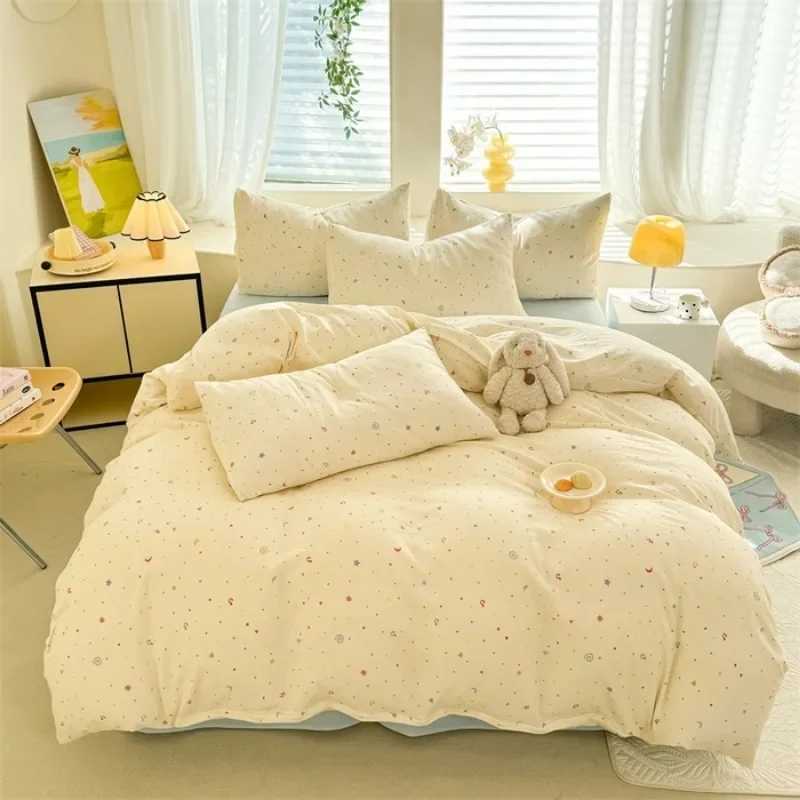 Floral Style Duvet Cover Sets Single/Queen/King Soft Washed Cotton Bed Cover Sets 240x220 Bedding Sets H260327