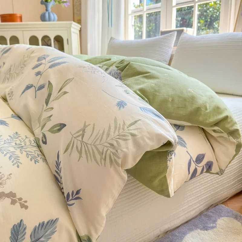 Floral Printed Duvet Cover 1Piece- 100 Cotton Luxury Bedding Pre-Washed for Softness for Bedroom Decor - Zipper Closure H260327