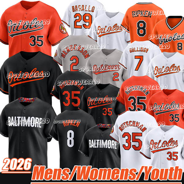 Baltimorecity orioles jersey Adley Rutschman Gunnar Henderson Cionel Perez #30 Rodriguez Baseball Jerseys 2026 city custom