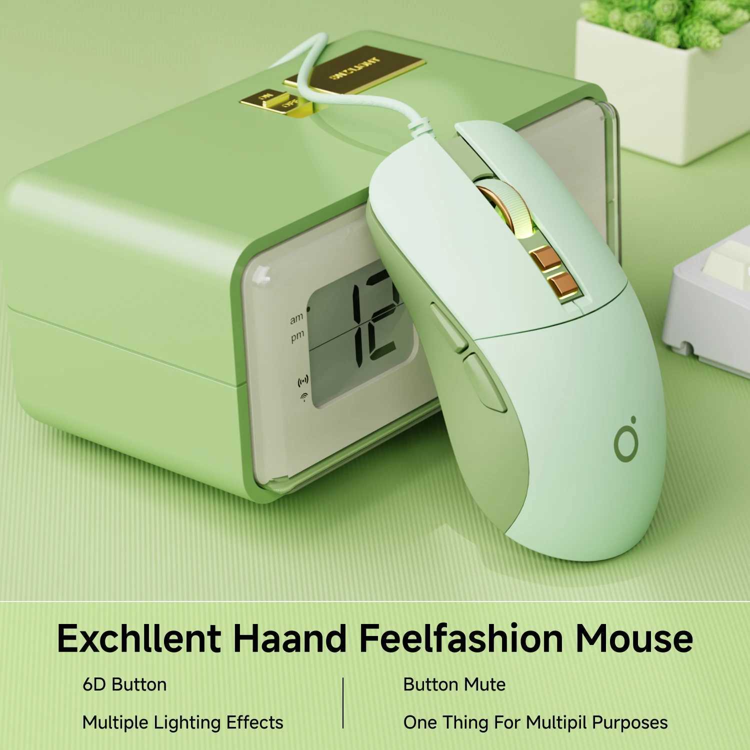 EWEADN G309 Wired Gaming Mouse Rechargeable Silent Ergonomic for Office Laptop Desktop PCeSports Comfortable Versatile D260327