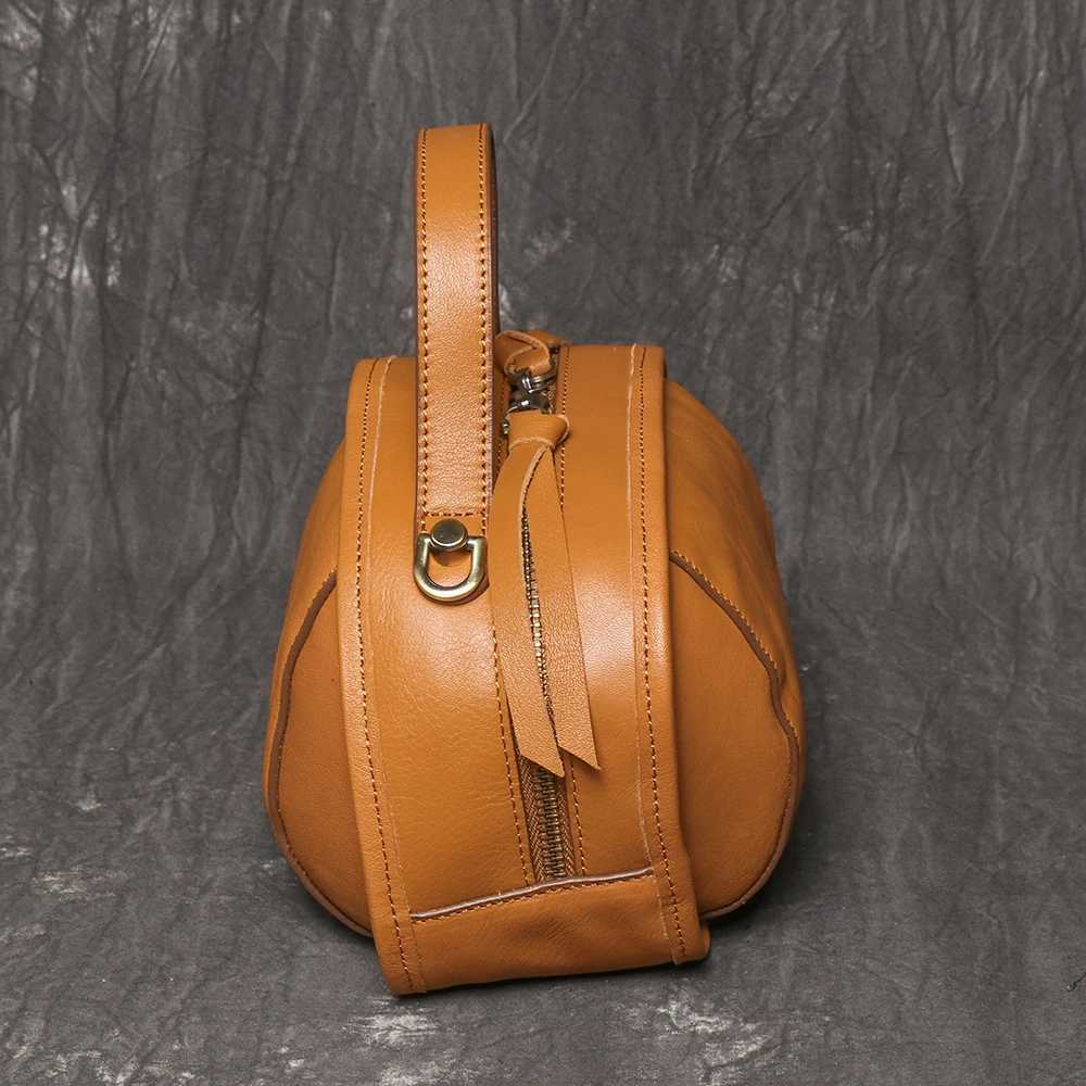 LUOKIR Genuine Leather Womens Crossbody Bag Top Layer Cowhide Exquisite Handbag Daily Travel Mobile Phone Bag Bowling bag C260327