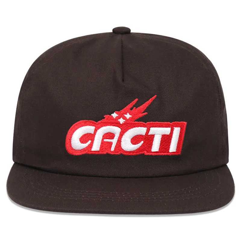 CACTI letter three-dimensional soft top flat brim baseball mens and womens outdoor sports event casual hip-hop M260327