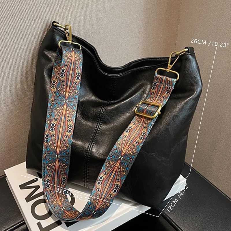 Vintage Style Geometric Printed Strap Hobo Bag Large Capacity Crossbody Bag Womens Shoulder Bag Crossbody Bag C260327