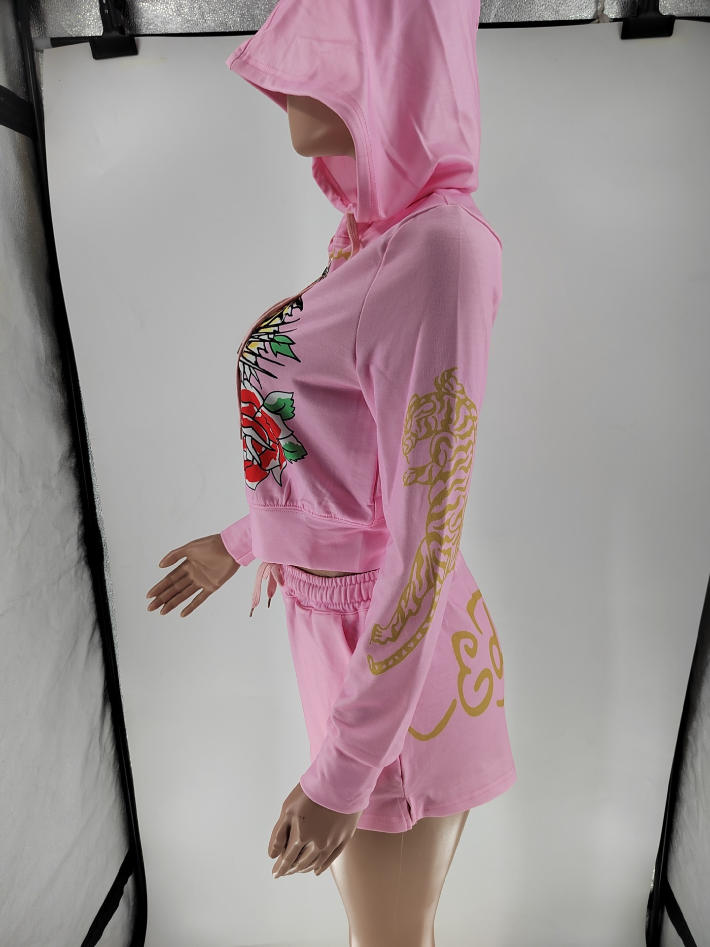 ed hardies designer tracksuits women 2 piece joggers 2-piece letter printed sportswear hoodie zipperand sweatpants set print short sleeve high street 