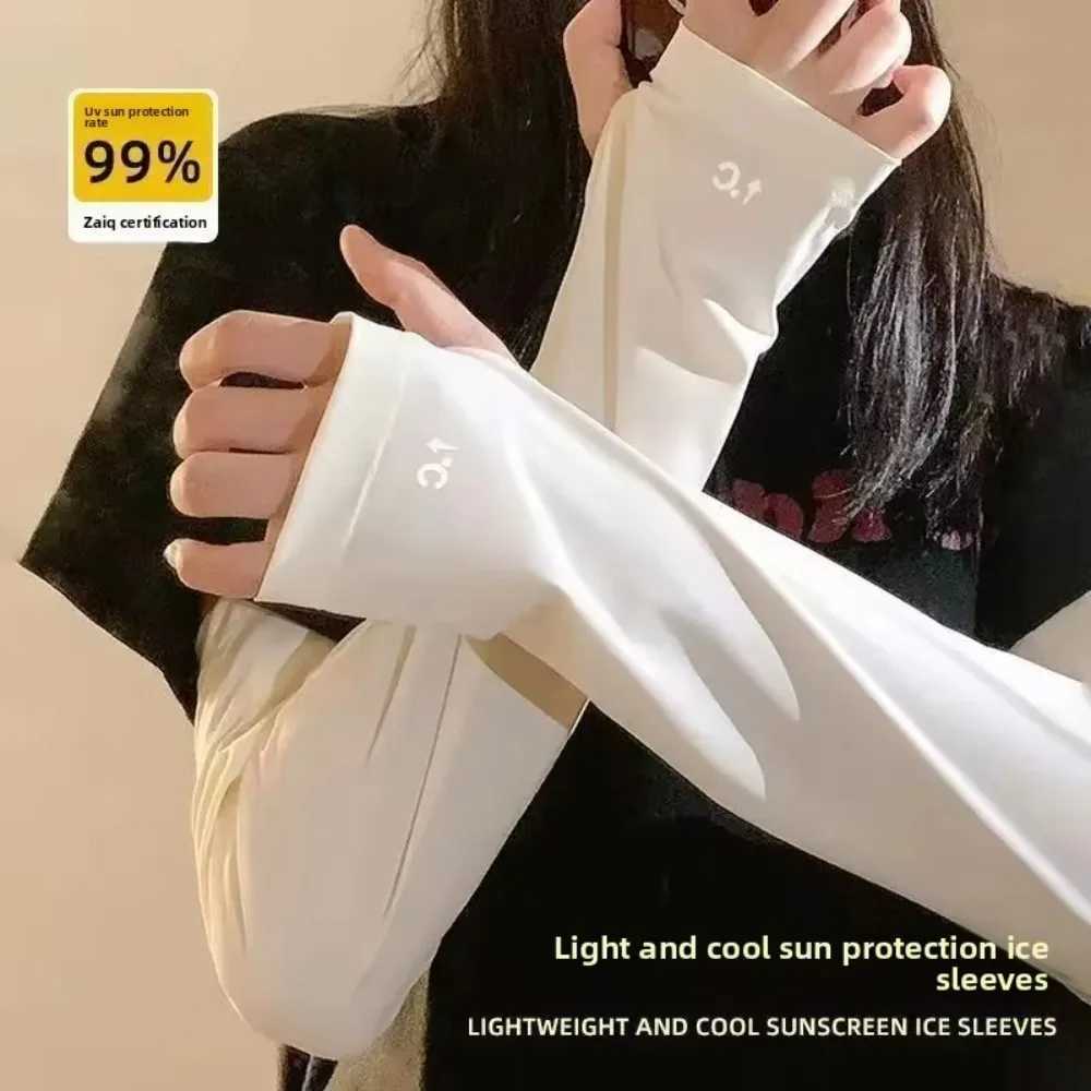 New Ice Silk Loose Sleeves Sun Protection Comfortable Arm Protection Sleeves Breathable Cycling Driving Gloves Women Men D260326