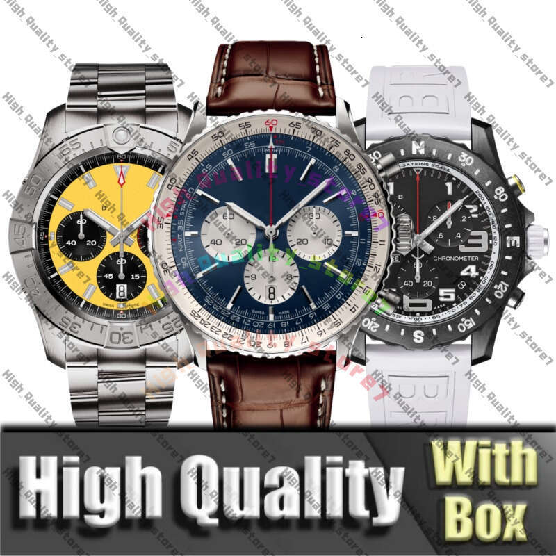 AAA Breitlngless Navitimerly Watch Chronograph Luxury Men Watch BR Designer Breil Watches Bretlling Watch Top Time Watch Six Pin Quartz Stainless Steel Watch 009