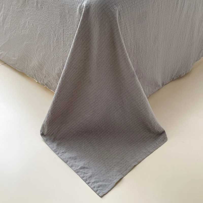 Polka Dot Bedding Set Washed Cotton Korean Duvet Cover Flat Sheet And Pillowcase Set For Cozy Bedroom Decor Single Double Size H260327