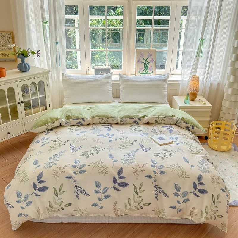 Floral Printed Duvet Cover 1Piece- 100 Cotton Luxury Bedding Pre-Washed for Softness for Bedroom Decor - Zipper Closure H260327