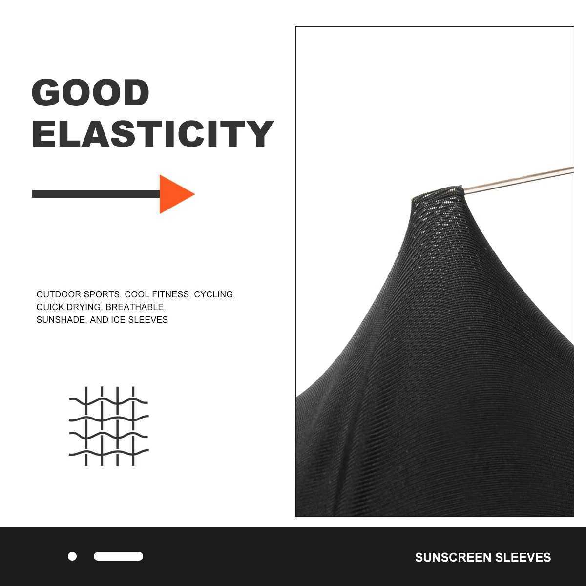 A pair of Outdoor Sports Ice Silk Sun Protection Fitness Cycling Quick-drying Breathable Ice Sleeves for Cycling and Fishing D260326