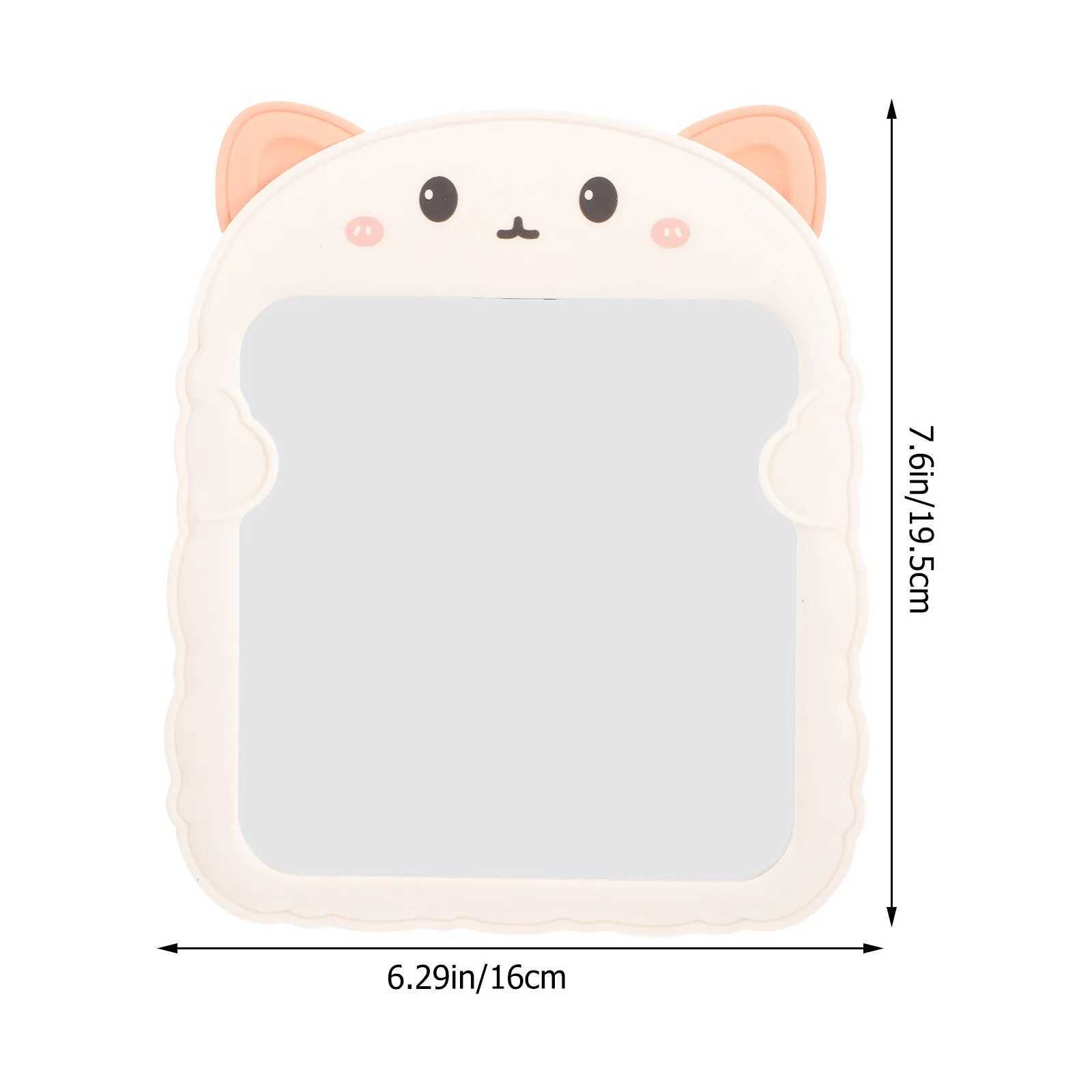 Cute Cartoon Bear Ear Folding Makeup Mirror Portable Vanity Travel Tabletop Ergonomic Design Stable Use Anytime Anywhere Gift H260327
