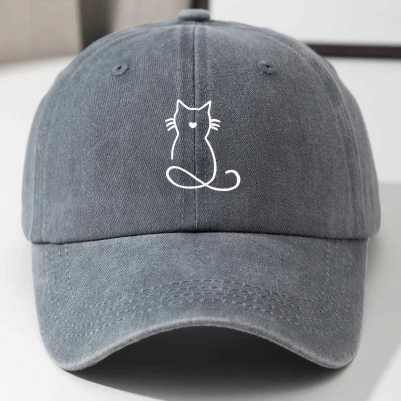 Cat printed baseball cap suitable for outdoor travel fishing leisure running lightweight hip-hop style Z260327