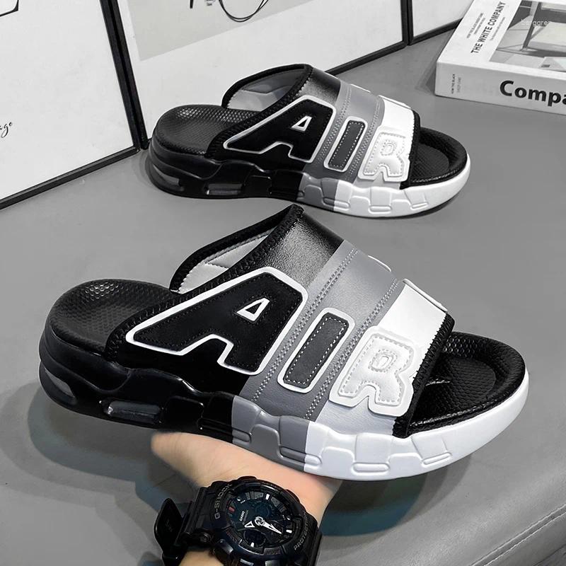Slippers Men's Air Cushion Design Sandals Summer PVC Soft Non-slip Sports For Men Flip Flops Sandalias Hombre