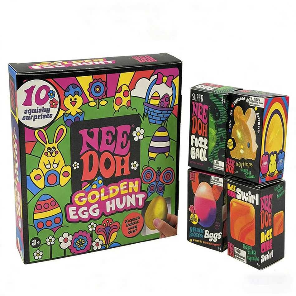 2027 Needoh Golden Egg Hunt Game Blind Box Easter Fidget With Squishy Surprise Stress Relief Squeeze For Kids Easter Par Z260327