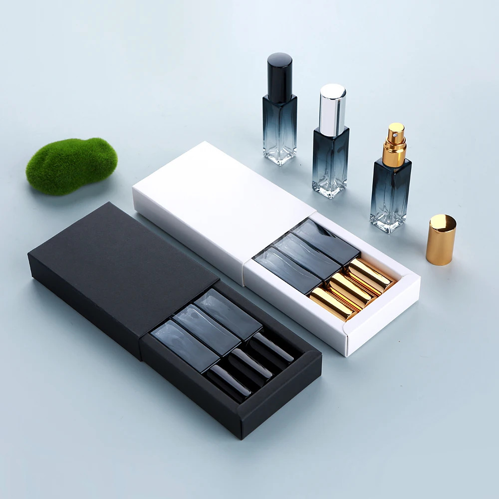 10ml Perfume bottle 1 box of 3 bottles Gradient thick glass perfume bottle Perfume Atomizer Exquisite packaging box gift 260318