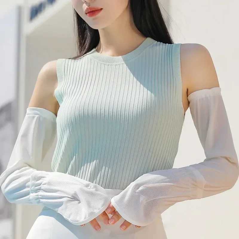 Ice Anti-sunburn Sleeve Summer UV Solar Arm Sleeves Womens Driving Sun Protection Long Sleeve Anti-UV Cycling Sleeves Loose D260326
