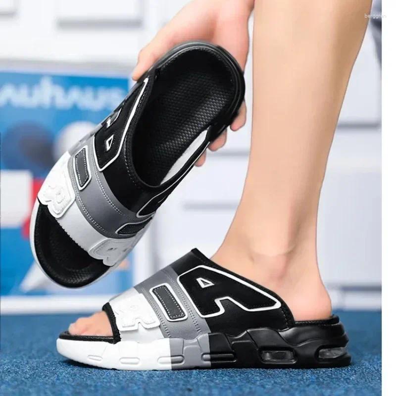 Slippers Men's Air Cushion Design Sandals Summer PVC Soft Non-slip Sports For Men Flip Flops Sandalias Hombre - view 4