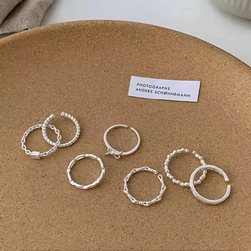 PANJBJ 925 Sterling Silver Geometric Cross Ring for Women Girl Fashion Individuality Concise Jewelry Birthday Gift Dropshipping H260327