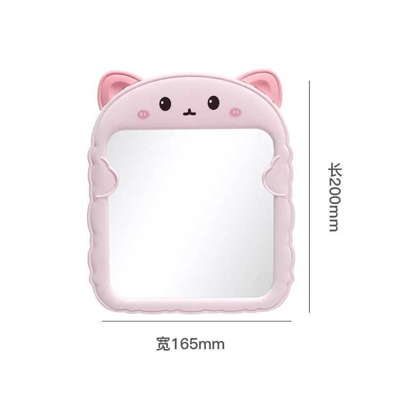 Cute Cartoon Cat Ear Folding Makeup Mirror High Aesthetic Dormitory Wall Mounted High-definition Makeup Mirror H260327