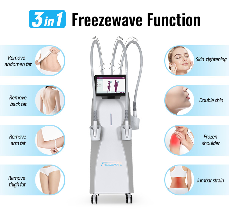 Powerful 3 in 1 Vertical 2.45GHz Microwave freeze wave Therapy Machine face lifting Anti-Aging Slimming skin Lifting Weight Loss shaping beauty Machin