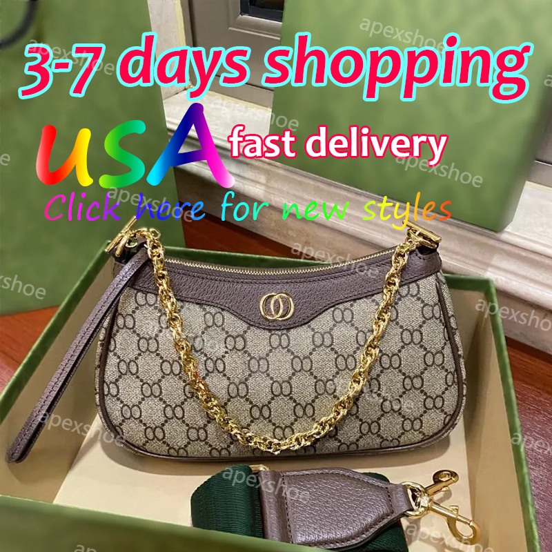 12A designer bag shoulder bag plaid flower tote bag fashion ophidia handbag luxury bag classic chain ladies wallet camera bag flap mini envelope hobo bag half moon bag