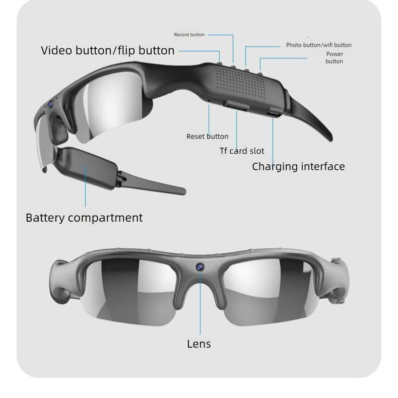 Famous Brand P HD Glasses Cycling Sports WIFI Mobile Phone Interconnection Recording Video Camera Cross Border Hot Product CKS