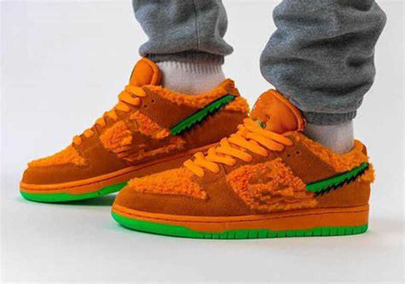 Shoes Grateful Dead Sb Low Pro Qs Basketball Baby Bear Orange Color Suede Overlays Skateboard Men/women Sneakers Sports