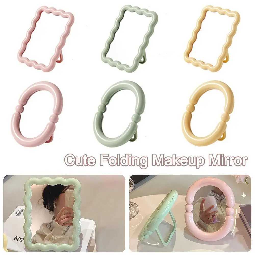 Cute Candy Color Makeup Mirror Adjustable Thickened Beauty Mirror High-definition Folding Mirror Home Bedroom Desktop H260327