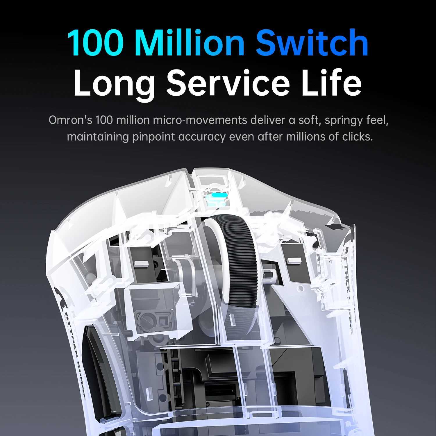 ATTACK SHARK V3 Gaming MouseUltra-Light BT/24G Wireless/Wired1000hz Polling Rate 25000 DPIOmron Microswitches D260327