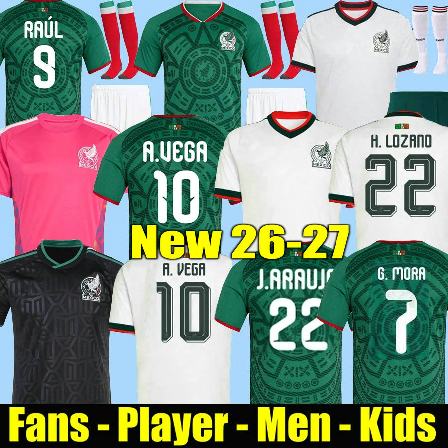 Mexico 2026 2027 Gold Cup soccer jersey A.VEGA RAUL J. QUInONES 26 27 Men Kids Football Shirts Uniforms E. ALVAREZ Concacaf Nations League Final H.LOZANO