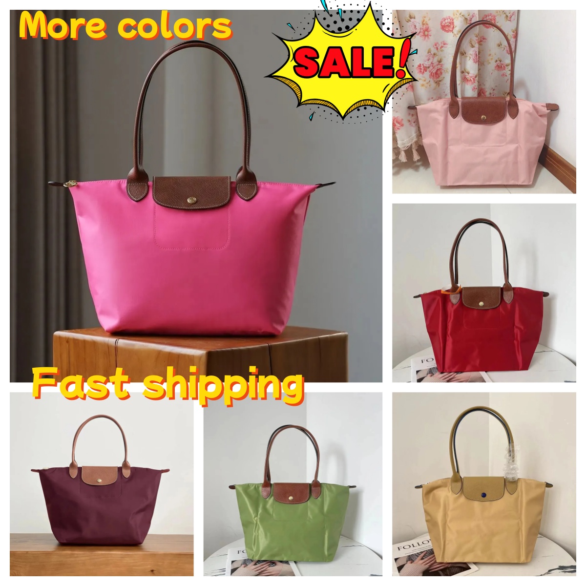 longchaamps bag medium designer Tote Bag Designer Fashion Unisex Laptop Backpacks Multi-Purpose Zipped Weekend Shopping Bag Tote Bag Compartmentalized Organizer