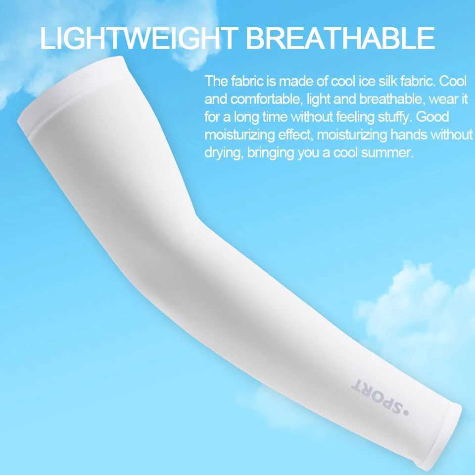 GTUBIKE 1Pair Summer Cool Feeling Arm Sleeves Women Cycling Running Fishing Oversleeve Men Breathable Ice Silk Sunscreen Unisex D260326