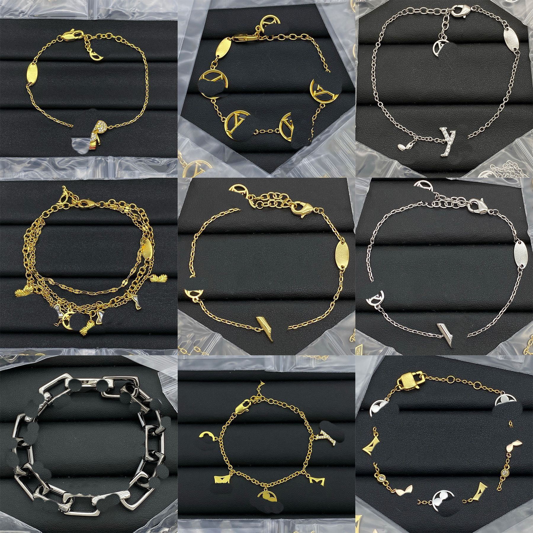 lvbraclets Designer Mens and Womens Luxury Bracelet 18K Gold Bracelet Lujia New Style Matchi louis vuittonly lv lvt louisvuitton louise louievuitton vuittion EE9U