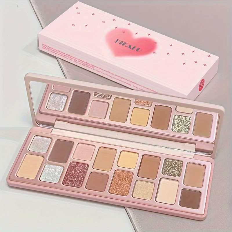 16-Color Eyeshadow Palette - Matte Shimmer FinishSoft Pink to Brown Earth TonesEveryday to Evening Makeup LooksLong-Lasting H260327