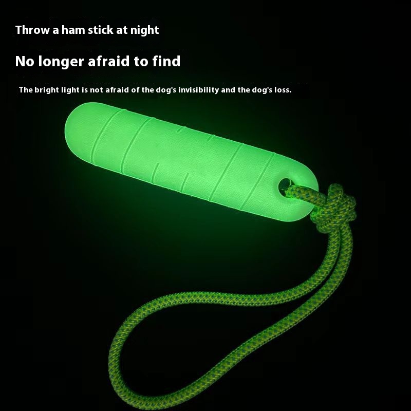 Glow in The Dark Dog Chew Stick with Rope, Luminous Molar Toy for Small Medium Large Dogs