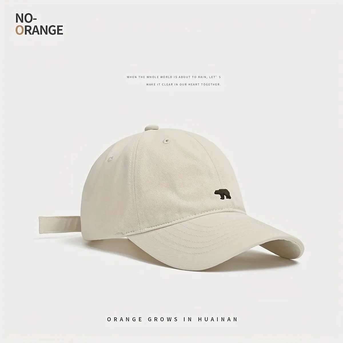 Arctic Bear Fashionally Versatile Slim Face Large Headband Soft Top New American Baseball for Sun Protection and Shade M260327