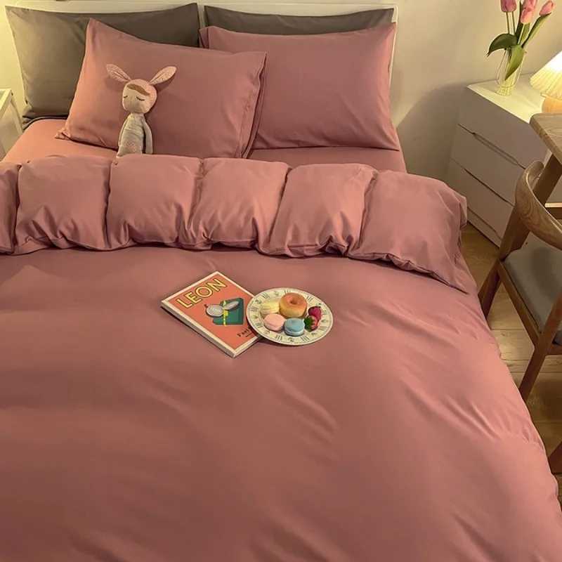 2025 New Solid Color Duvet Cover Double/Queen Size Anti-Mite Durable Comforter Cover Simple Durable No Pillowcase H260327