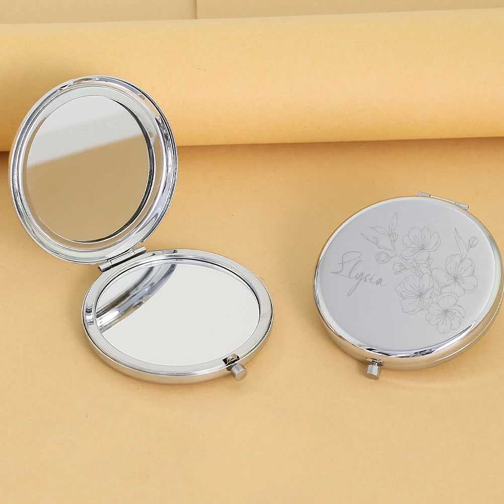 1 pc 6 style nice Personalized Text Mirror With Name Folding Mirror Birthday Gift Wedding Party Gifts H260327