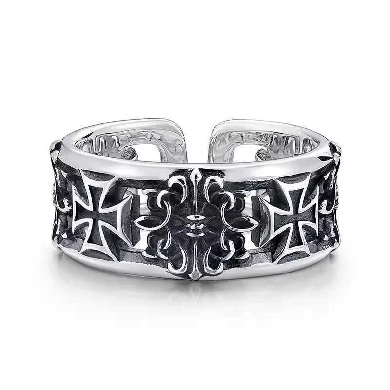 Bague Homme Rings Cross Figure Para Hombres Jewelry Vintage Y2k Anel Punk Gothic Couple Ring Adjustable Nuevo En Anill H260327