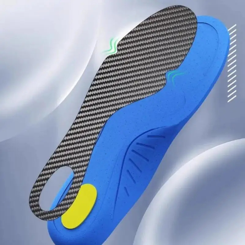 1Pair Carbon Fiber Insoles Carbon Plate Sports Running Lightweight basketball Shock Absorption Hiking Insoles 260327