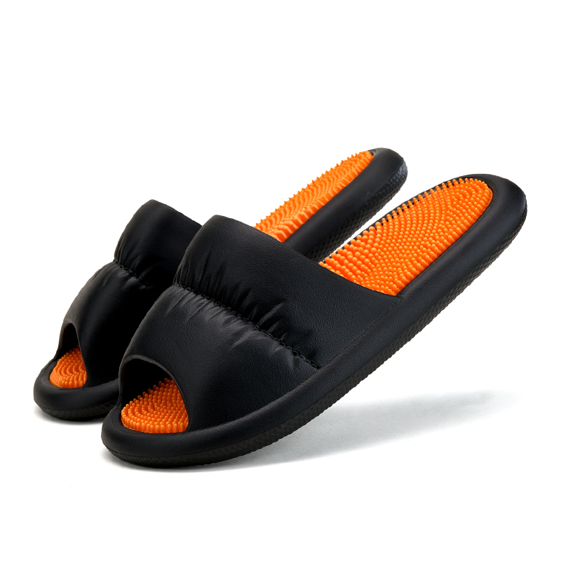 Design Slippers Comfortable Lightweight EVA Fashion Gifts Slides For Home Sandals Acupressure Massage Slippers Non Slip Solid Slide Daily Outfit 8858A - view 4