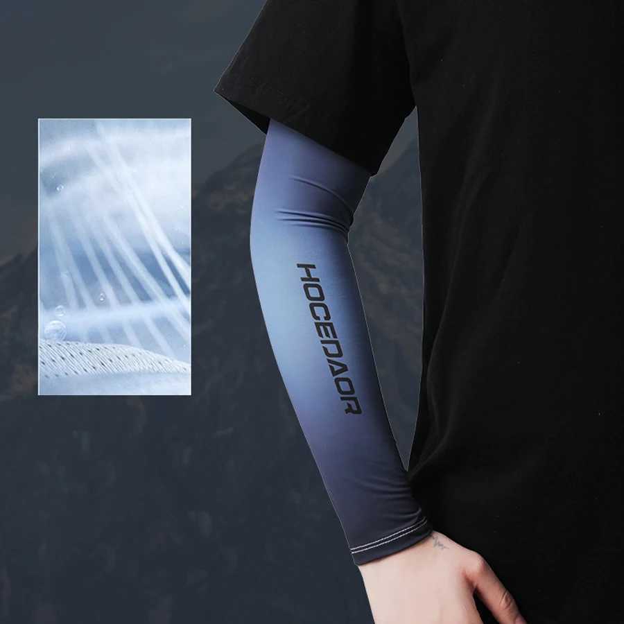 Summer Thin Sun-protective Sleeve Men Anti-UV Arm Sleeves for Driving Cycling Male Arm UV Protection Ice Silk Sleeve D260326
