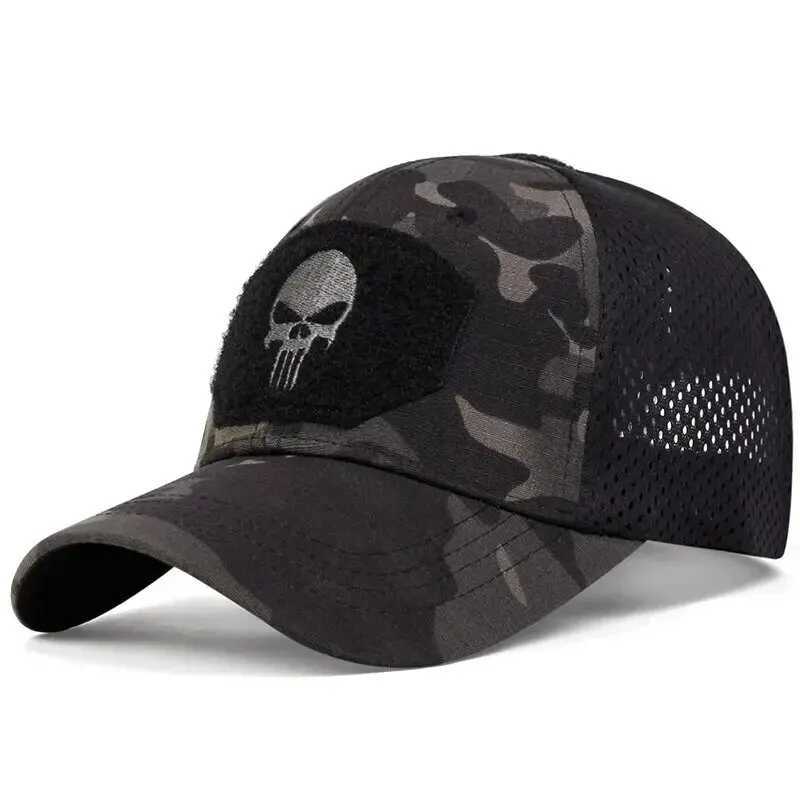 Camouflage Plaid Military Training Spring Summer Outdoor Sports Sunshade Sun Protection Mesh Hat Casual Peaked M260327